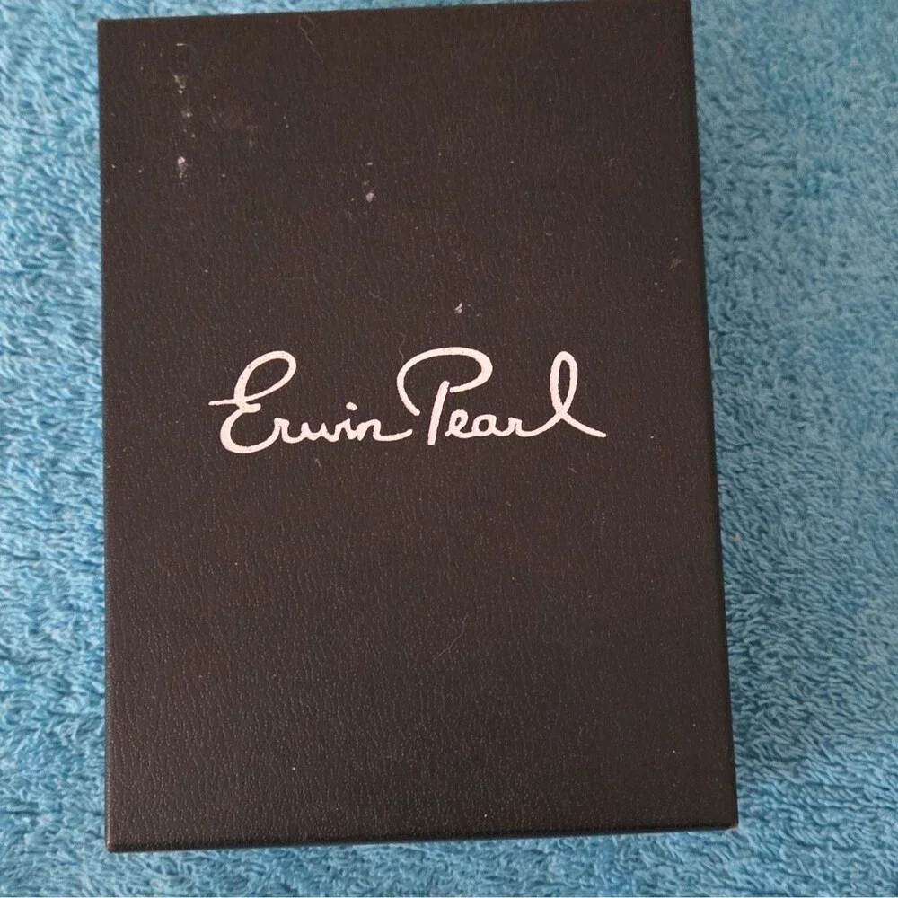Erwin Pearl Vintage Enamel Yorkie Dog Brooch Pin Yorkshire Terrier Box Pouch
